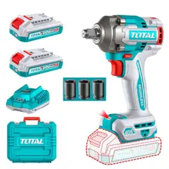 TOTAL TOOLS - Llave de impacto inalámbrica 405 nm +2bat 2ah 1/2"