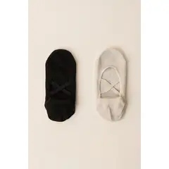 BARBIZON - CALCETINES MUJER PACK X2 YOGA NEGRO