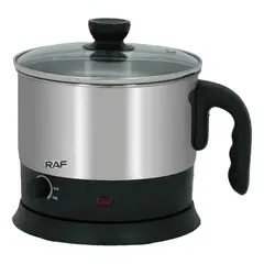 RAF - Olla Eléctrica Para Pasta Fideos Filetes Agua 1.5l Con Tapa de vidrio