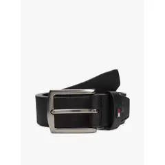 TOMMY HILFIGER - Cinturón Denton De Cuero Negro