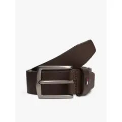 TOMMY HILFIGER - Cinturón Denton De Cuero Café