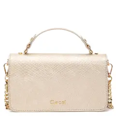 GACEL - Cartera mujer dorado clutch
