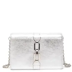 GACEL - Cartera mujer plata clutch