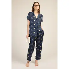 BARBIZON - PIJAMA MUJER ROMA CAPRI AZUL