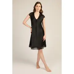 BARBIZON - CAMISOLA MUJER SESGO NEGRO
