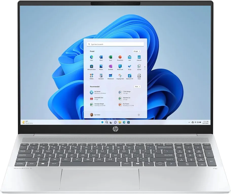 Notebook OmniBook 5 16" FHD IPS Touch Intel Core Ultra 7 355 16GB 1TB SSD WIN 11 Meteor Silver