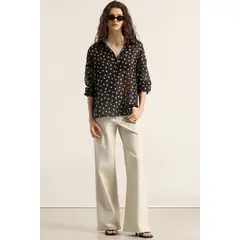 LIOLA - Jeans color, straight, beige