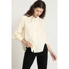 LIOLA - Blusa algodon, fantasia rayas, vainilla