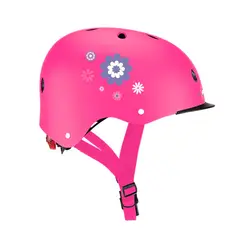 GLOBBER - Casco infantil Primo Fantasy Deep Pink Flowers