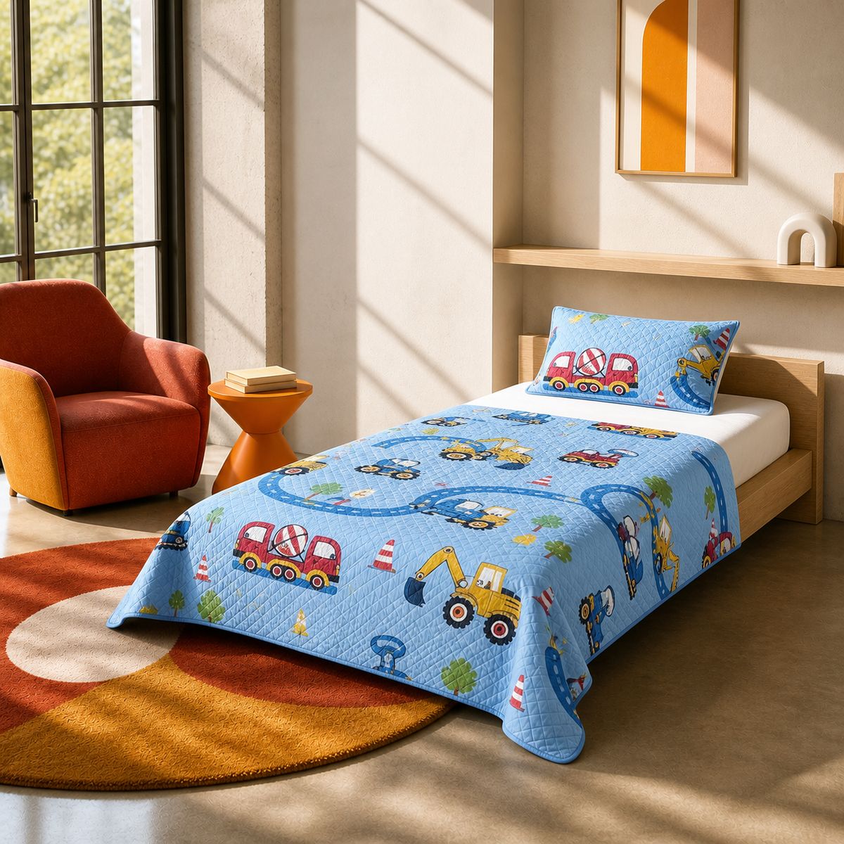 ARMONIA - Quilt Infantil 1.0- 1.5 Plazas + Funda Dinosaurios Modelo 902
