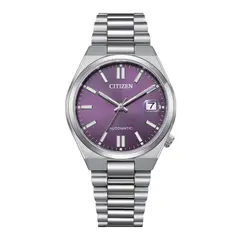 CITIZEN - Reloj Tsuyosa NJ0200-50W Acero Plateado Automático Morado Unisex