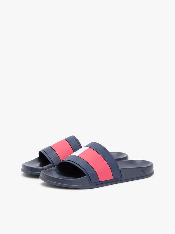 Sandalias Con Logo Core Azul