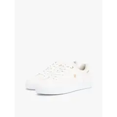 TOMMY HILFIGER - Zapatillas De Cuero Con Suela Cupsole Blanco