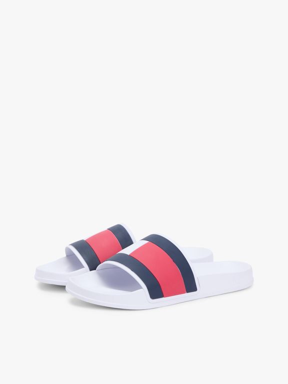 Sandalias Con Logo Core Blanco