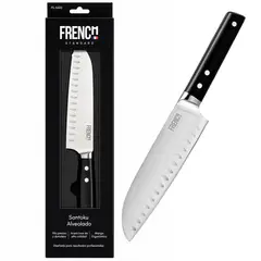 GENERICO - CUCHILLO SANTOKU ALVEOLADO 18CM ACERO 3CR13 FRENCH STANDARD