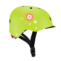 GLOBBER - Casco infantil Primo Fantasy Lime Green Flowers