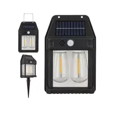 IRM - Farol Solar Doble Exterior Lámpara Para Jardín Entrada