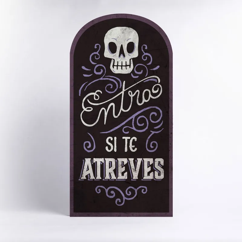 FRANK & MORTIS - Halloween Poster Metal Entra Si Te Atreves Frank & Mortis