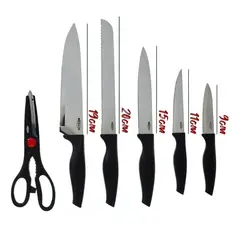 BRINOX - Juego De Cuchillos Cross Para Cocina 2556-310 Negro