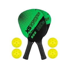 GENERICO - Set De Pickleball Kit 2 Paletas Mas 4 Pelotas Con Bolso
