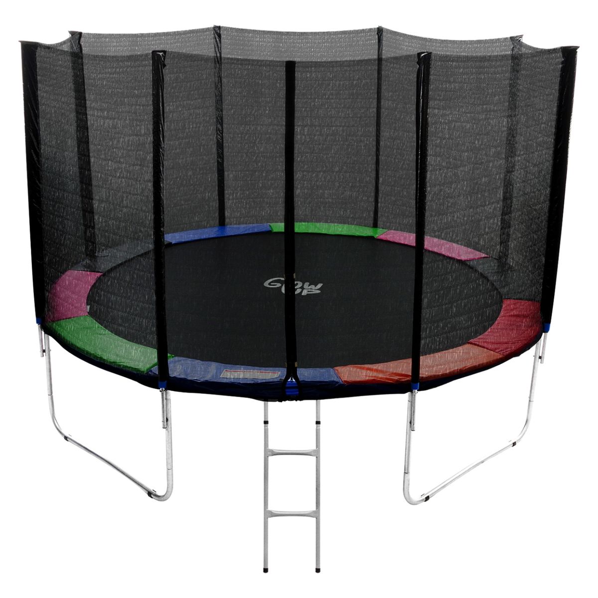 GLOWUP - Cama Elástica Más Malla y Escalera 12 Ft Glowup