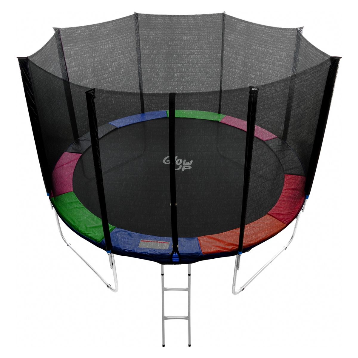 GLOWUP - Cama Elástica Más Malla y Escalera 12 Ft Glowup