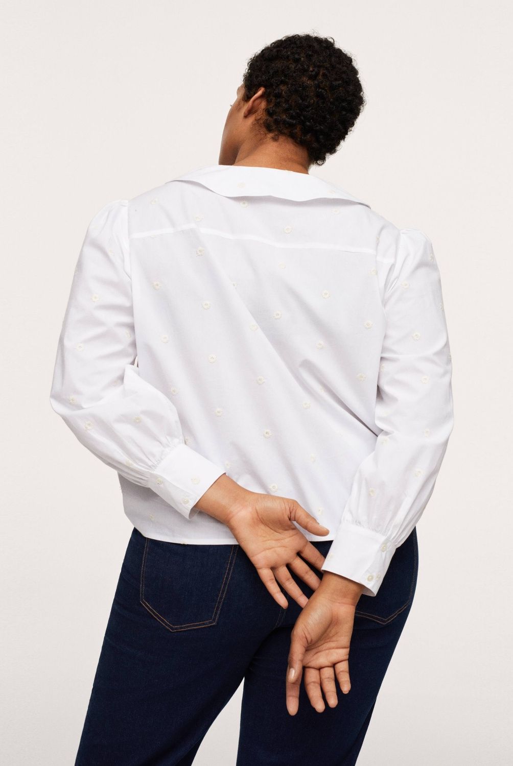 MANGO - Blusa Cuello Solapa Pepi Mujer