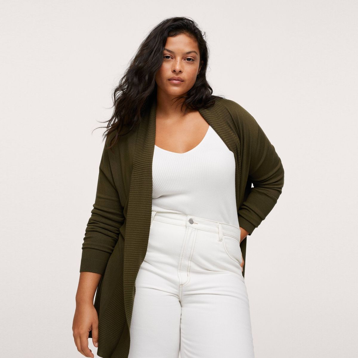 MANGO - Mango Chaleco Punto Fino Alma Mujer