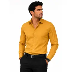 XPRESS RECHARGE - Camisa Lisa Manga Larga – Moda Hombre moderna y elegante