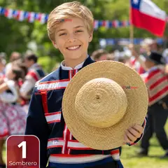 UTILISIMO - Sombrero Chupalla Huaso Juvenil Fiestas Patrias
