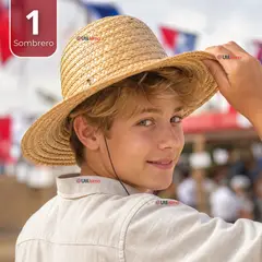 UTILISIMO - Sombrero Chupalla Huaso Juvenil Fiestas Patrias