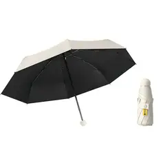 GENERICO - Paraguas Mini Sombrilla De Bolsillo ,rayos Uv ,blanco Crema ,paraguas Mini BELUG