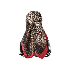 VATYERTY - Pañuelo de seda Mujer Estampado de leopardo