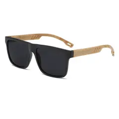 VATYERTY - Lentes de sol Veta de madera Negro