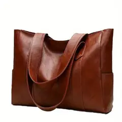 VATYERTY - Efecto Piel Cartera Tote Mujer Gran capacidad Negro