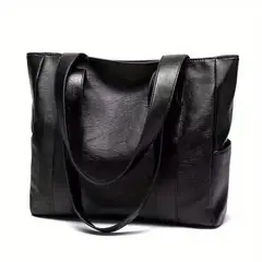 VATYERTY - Efecto Piel Cartera Tote Mujer Gran capacidad Negro