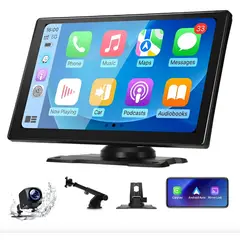 GENERICO - Pantalla CarPlay Inalámbrico Android Auto 9" Portátil Modelo Negro