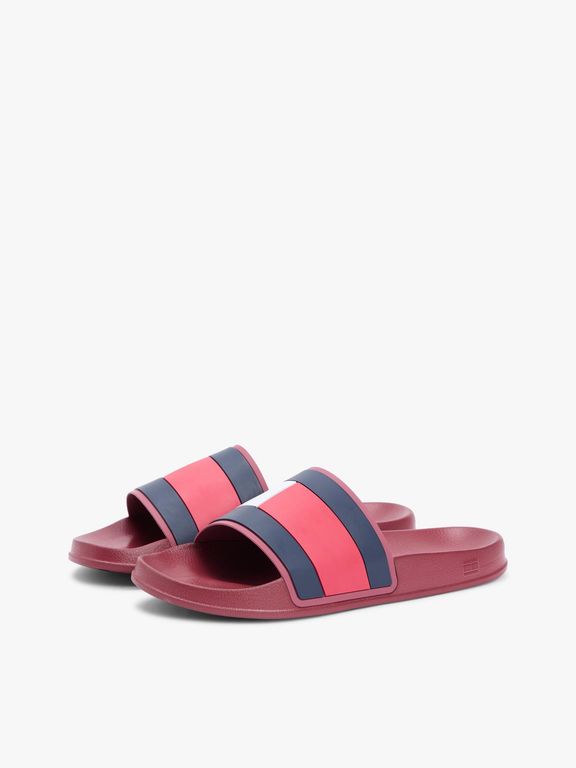 Sandalias Con Logo Core Burdeo