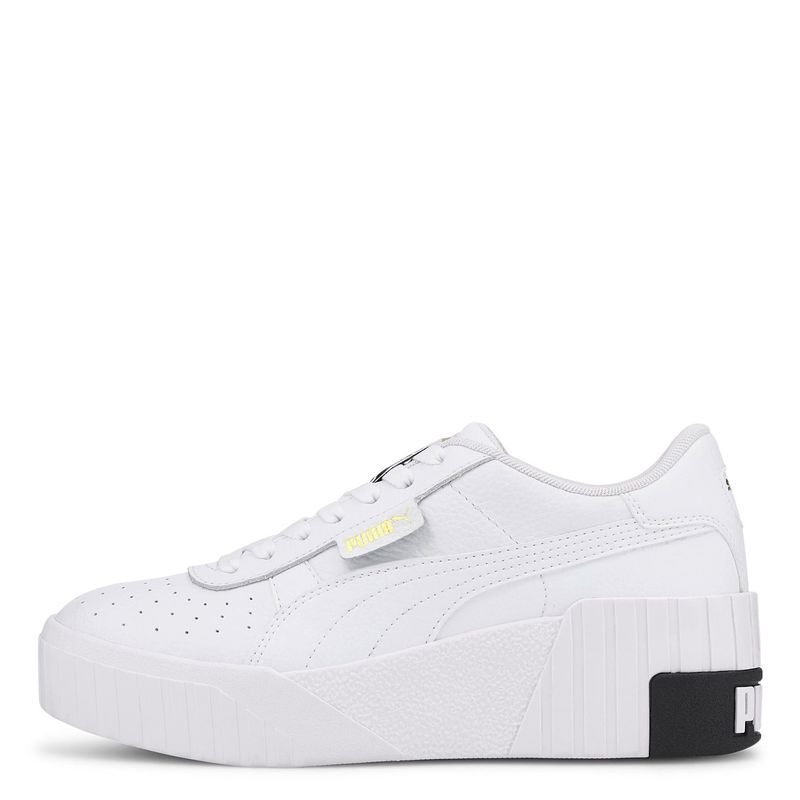 PUMA - Cali Wedge Zapatilla Urbana Mujer Cuero Blanco Puma