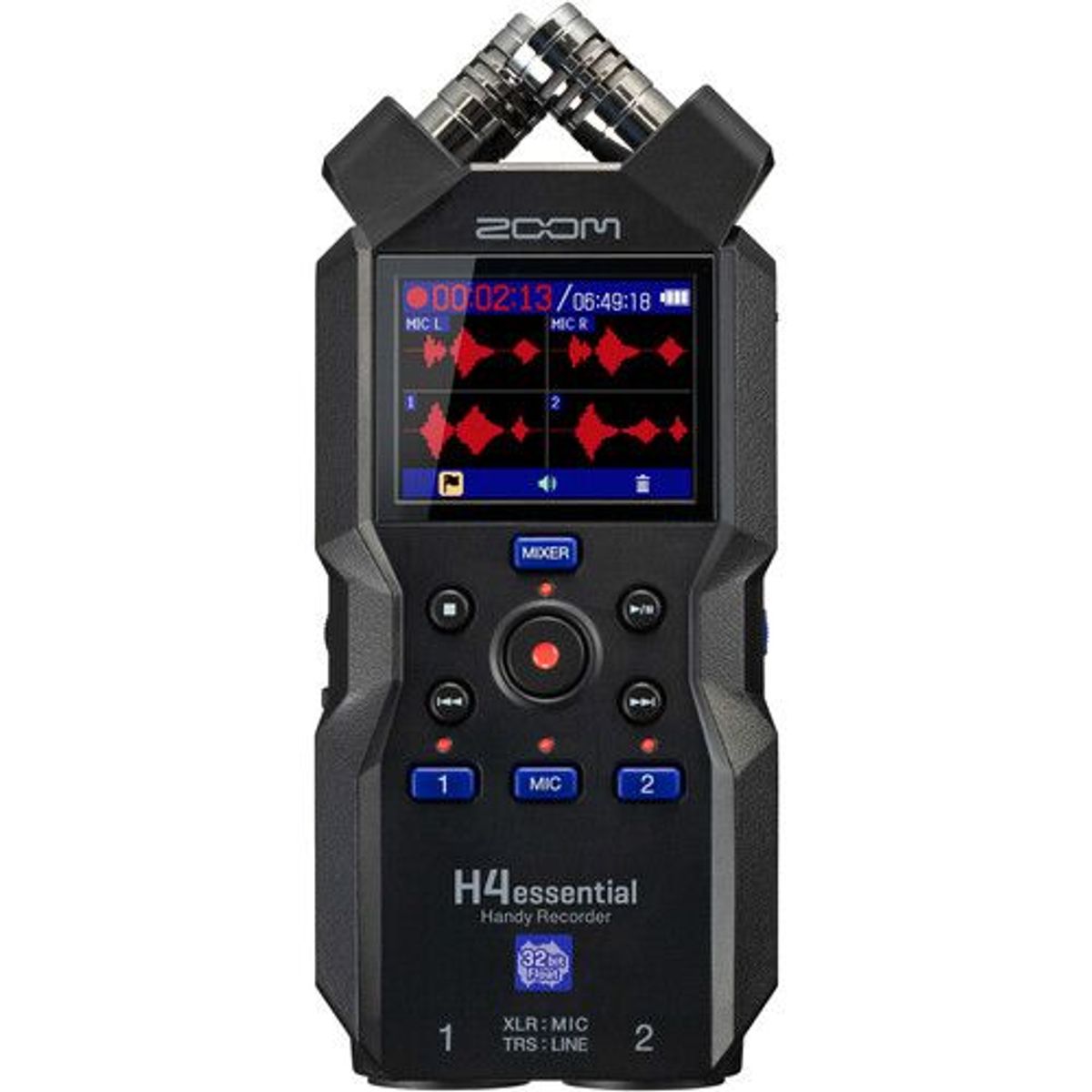 ZOOM - Zoom H4essential 4-Track 32-Bit Float Portable Audio Recorder