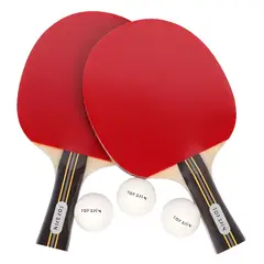 TOP SPIN - Set 2 Paletas y 3 Pelotas Ping Pong Elite