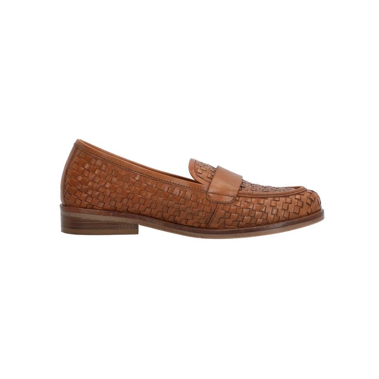 Mocasin Cuero Mujer Tauranga Café Oscuro