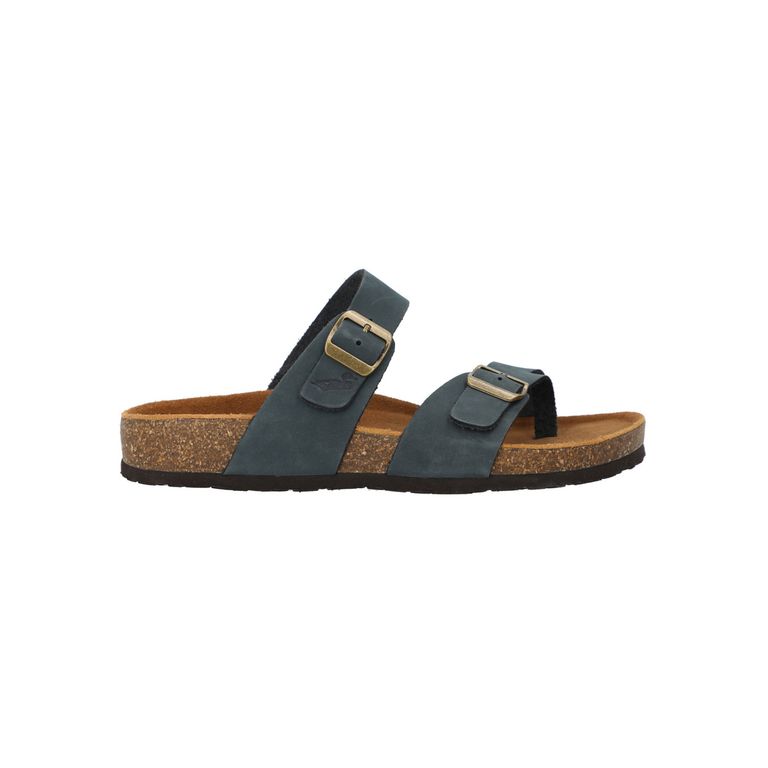 Sandalia Cuero Mujer Alcudia Azul