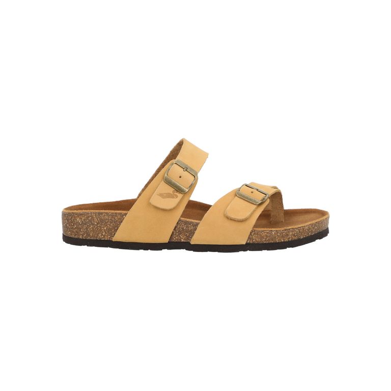 Sandalia Cuero Mujer Alcudia Camel