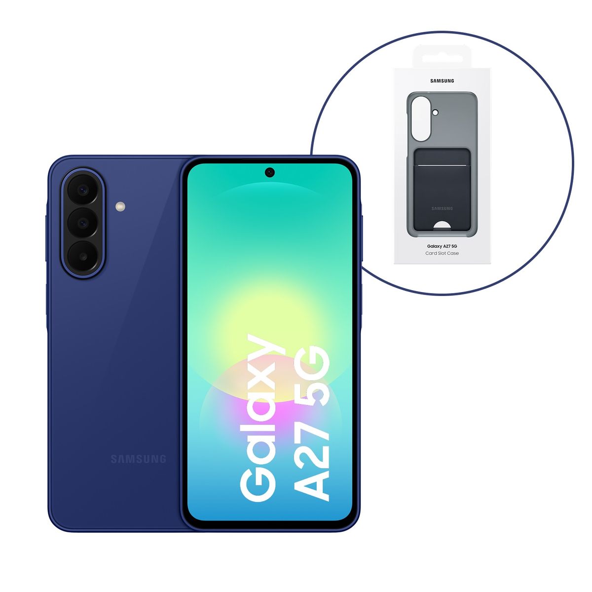 SAMSUNG - Samsung Galaxy A27 5G 256GB Awesome Blue + Carcasa Card Slot