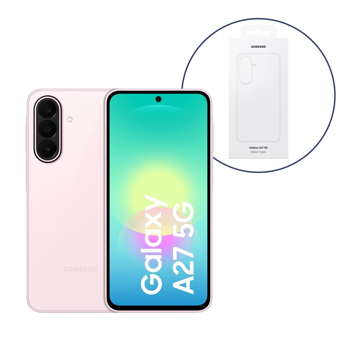 SAMSUNG - Samsung Galaxy A27 5G 256 GB Awesome Light Pink + Carcasa Transparente
