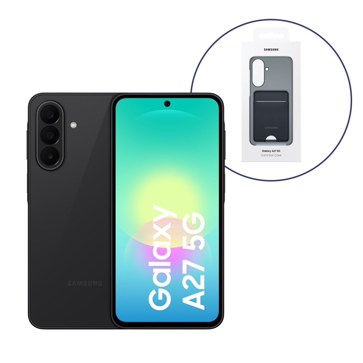 SAMSUNG - Samsung Galaxy A27 5G 128 GB Awesome Black + Carcasa Card Slot