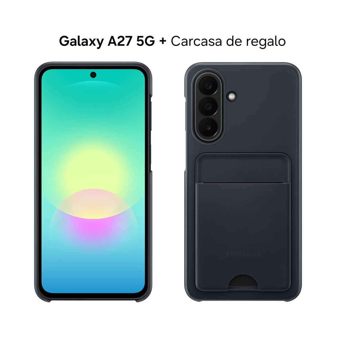 SAMSUNG - Samsung Galaxy A27 5G 128 GB Awesome Black + Carcasa Card Slot