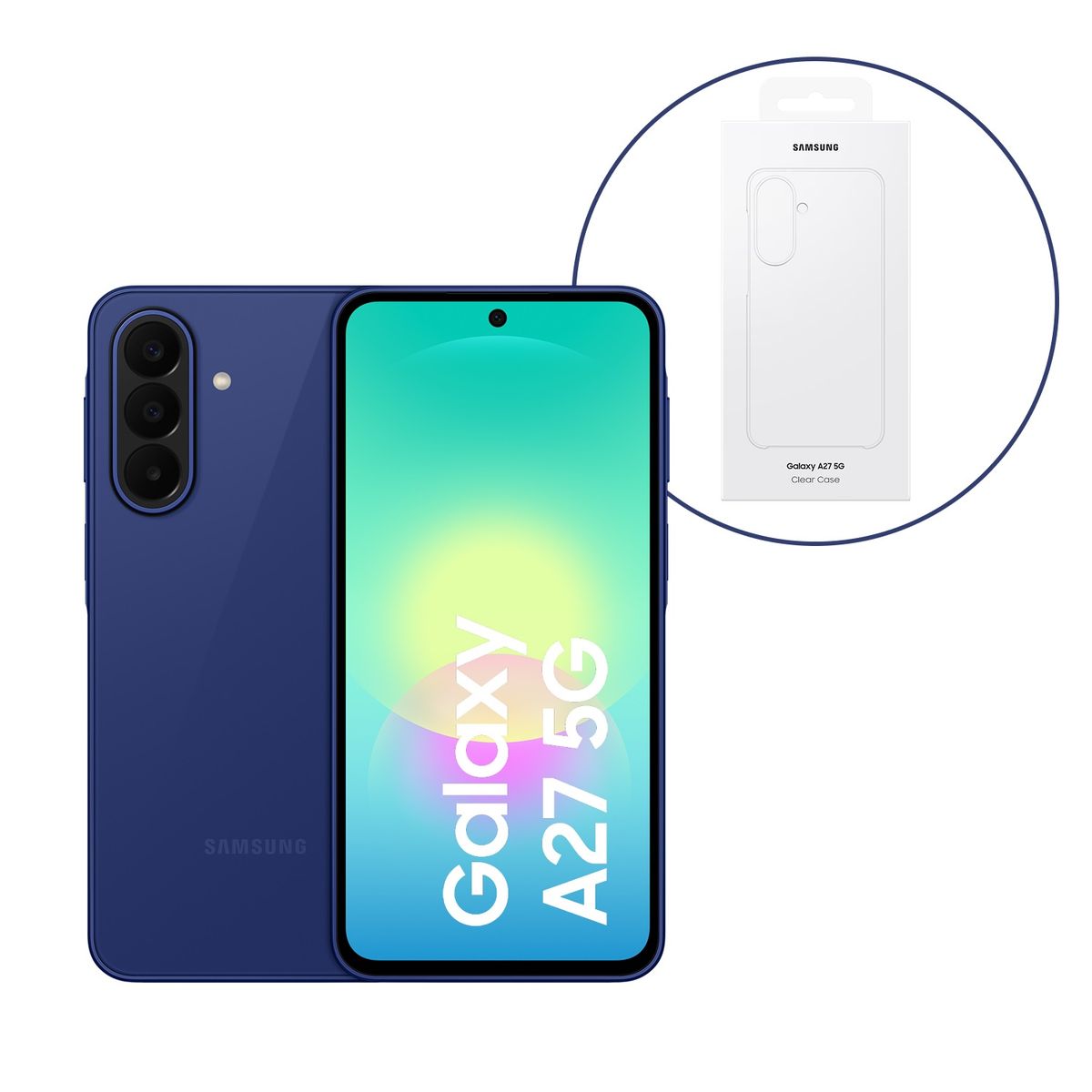 SAMSUNG - Samsung Galaxy A27 5G 128 GB Awesome Blue + Carcasa Transparente