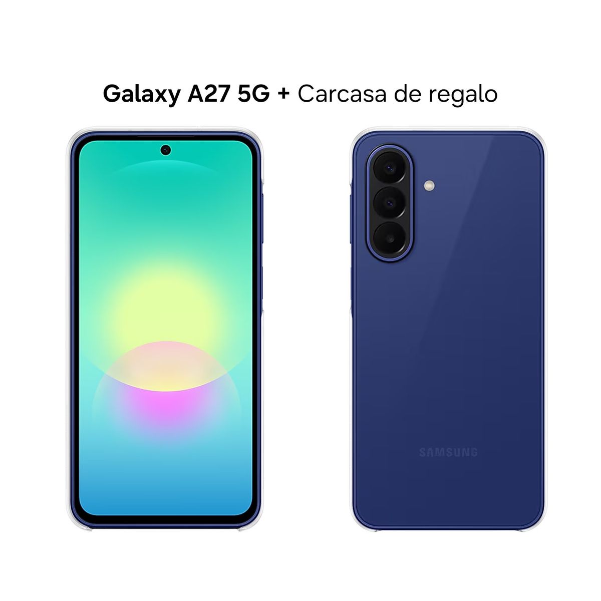 SAMSUNG - Samsung Galaxy A27 5G 128 GB Awesome Blue + Carcasa Transparente